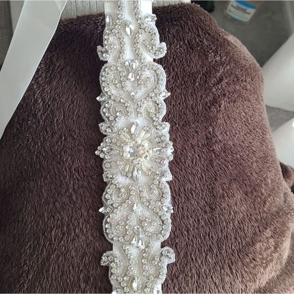 Hot Real Bridal Belts Wedding Belt Beaded Crystals - Picture 3 of 5